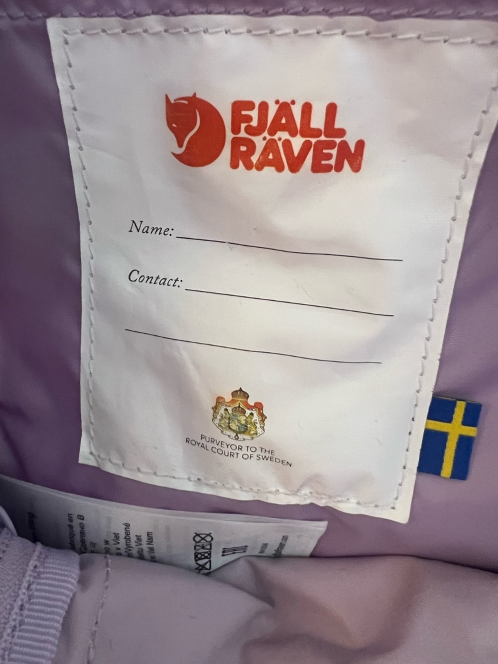 FJÄLLRÄVEN KÅNKEN Mini Backpack Lavender Crossbody Travel Bag - Picture 7 of 11